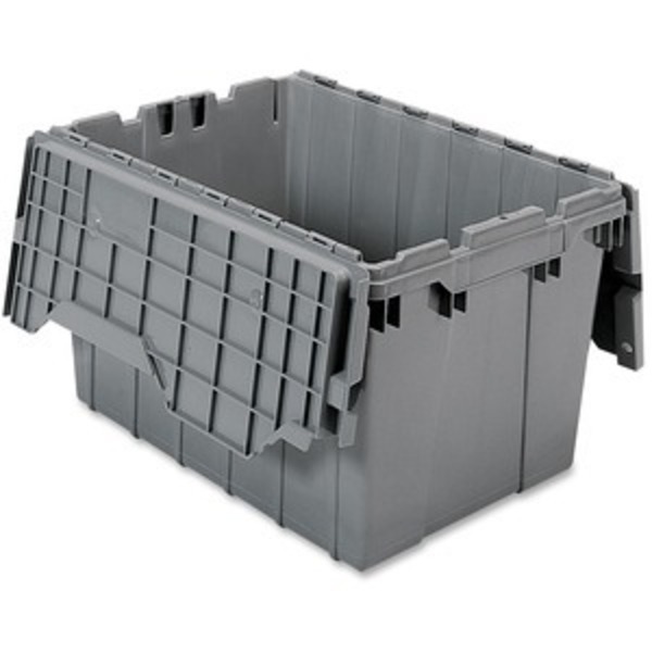 Akro-Mils Box, 12 Gal, Attached Lid AKM39120GREY